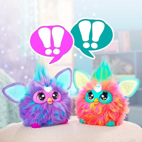 Furby Purple ، 15 ملحقات أزياء ، ألعاب فخمة تفاعلية للفتيات والفتيان البالغة من العمر 6 سنوات in Kuwait