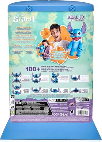 WOW! Stuff Disney Stitch Puppetronic by RealFX | with a Limited 1st Edition Certificate | Looks, Feels & Sounds Real! | Disney's Lilo & Stitch | Over 100 Action & Sounds | 18" High | Ages 6+ in Saudi Arabia