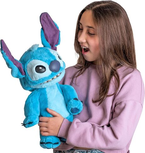 WOW! Stuff Disney Stitch Puppetronic by RealFX | with a Limited 1st Edition Certificate | Looks, Feels & Sounds Real! | Disney's Lilo & Stitch | Over 100 Action & Sounds | 18" High | Ages 6+ in Saudi Arabia