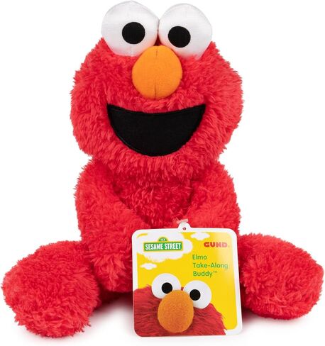 GUND Sesame Street Official Elmo Take Along Buddy Plush, Premium Plush Toy for Ages 1 & Up, Red, 13" in Saudi Arabia