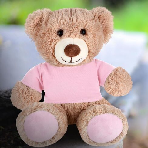Bear Tee Shirt Fit 14-18inch Bear Clothes Stuffed Animal Clothes Shirt Basic Stuffed Dolls Shirt, White in Saudi Arabia