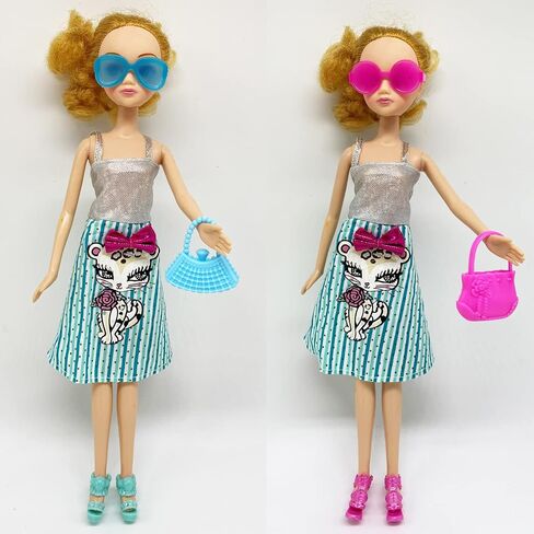70PCS Doll Accessories - 50 Pairs Shoes, 10 Handbags, 10 Glasses - Assorted Colors, High Heel Boots, Sandals for 11.5 Inch Girl Doll in Kuwait