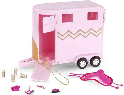 Lori Dolls – Hoofing It – Horse Trailer – Play Set for 6-inch Horses & Mini Dolls – Horse Accessories – Saddle, Bridle, Brush & More – 3 Years + in Kuwait