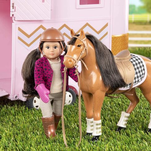Lori Dolls – Hoofing It – Horse Trailer – Play Set for 6-inch Horses & Mini Dolls – Horse Accessories – Saddle, Bridle, Brush & More – 3 Years + in Kuwait