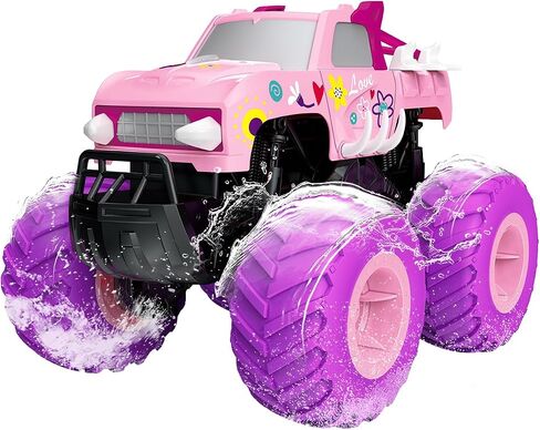 Threeking 1:16 Waterproof Monster Truck Pickup Toys RC Cars Amphibious Remote Control Car Truck 4WD All Terrain Off-Road Toy for 4 5 6 7 8 9 10 11 12 Year Old Boys Girls Toys Gifts Presents in Kuwait