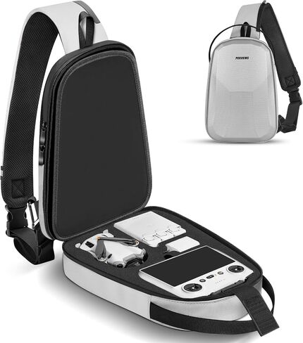 Mini 4 Pro Case, Waterproof Hard Carrying Case, Portable Travel Drone Sling Backpack, Crossbody Bag Compatible with DJI Mini 4 Pro, RC 2/ RC-N2 Controller, Fly More Combo and Accessories in Kuwait