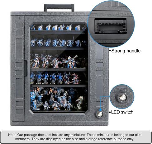 Jucoci Miniatures Storage Case Miniatures Transport Case (Large Size with Light) in Saudi Arabia