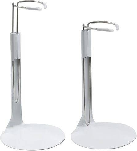 دمى قابلة للتعديل حاملات عرض ، 8 "إلى 12" دمى أو أرقام العمل ، الخصر يتراوح من 2 إلى 2.5 بوصة ، 5.5 إلى 9 بوصات (1 ، أبيض) in Kuwait