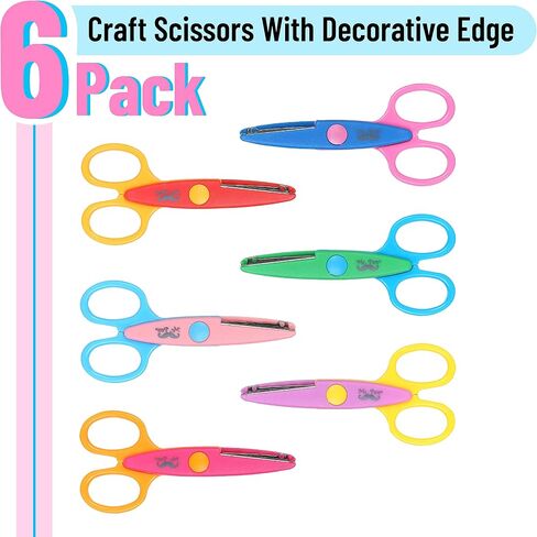 Mr. Pen- Craft Scissors Decorative Edge, 6 Pack, Craft Scissors, Zig Zag Scissors, Decorative Scissors, Scrapbooking Scissors, Fancy Scissors, Scissors for Crafting, Pattern Scissors, Design Scissors in Saudi Arabia