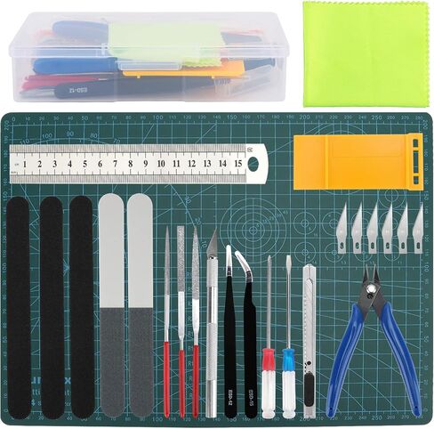 Gundam Tool Kit, 85 Pcs Professional Model Tool Kit for Gundam, Modeling Tools for Plastic Models, Gunpla Tool Kits for Adults, Model Building Tools Hobby Tools Craft Set for Repairing and Fixing in Saudi Arabia