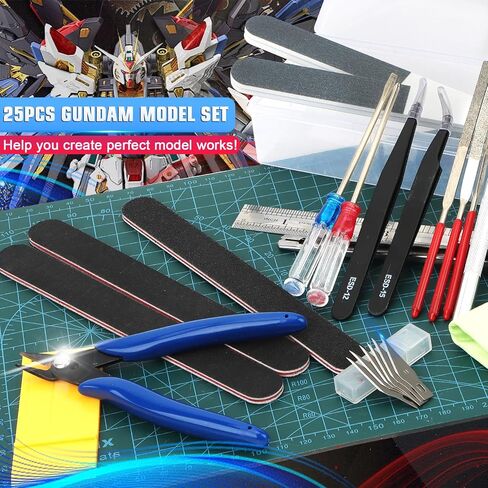 Gundam Tool Kit, 85 Pcs Professional Model Tool Kit for Gundam, Modeling Tools for Plastic Models, Gunpla Tool Kits for Adults, Model Building Tools Hobby Tools Craft Set for Repairing and Fixing in Saudi Arabia