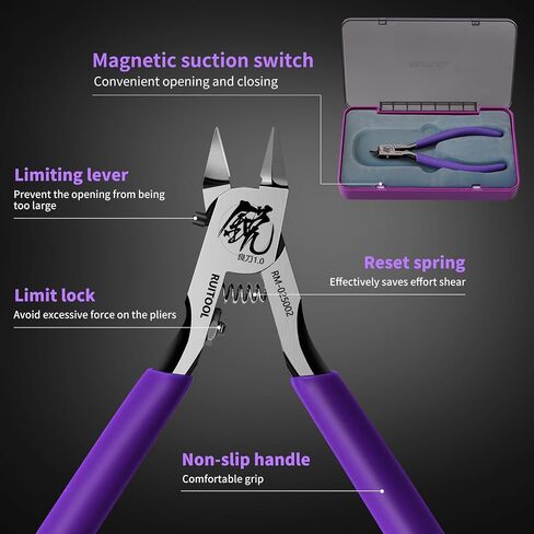 RUITOOL Model Nippers, Model Tools for Advancers to Repair and Fix Plastic Models, Ultra-thin Single Blade Model Nipper, Non-slip Grip 4.7 Inch Sprue Cutter for Plastic Model Building in Saudi Arabia