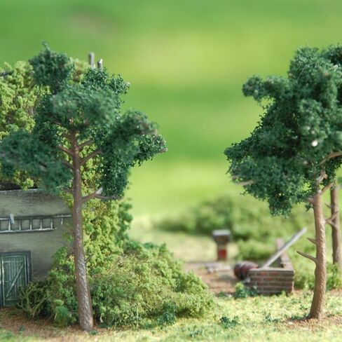 Warmtree Tree Powder Model Miniature شجيرات شجيرات معنقدة طراز Terrain Model مجموعة من أجل DIY مصغرة من الأراضي المنخفضة النموذج العمارة بناء السكك الحديدية الجنية حديقة ديوراما لوازم (أخضر داكن) in Kuwait