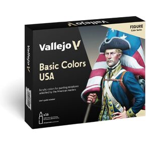 Vallejo - Model Color Basic Colors USA Set | Modeling Acrylic Paints | 16 Bottles x 18 ml (0.60 fl.oz.)