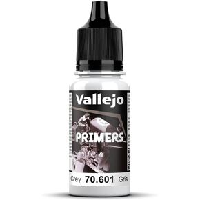 Vallejo - Surface Primer Color | Grey Acrylic Primer 60 ml (2.02 fl.oz.) | Matte Finish and Fast Drying | Perfect for Airbrushing and Great Adhesion to Figurines and Scale Models