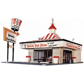 HO Scale Building Kits - Kentucky Fried Chicken Drive-in, Intended for ages 14 and up, Red,White