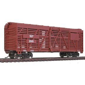 HO Scale Model Southern Pacific Stock Car, 40', Red