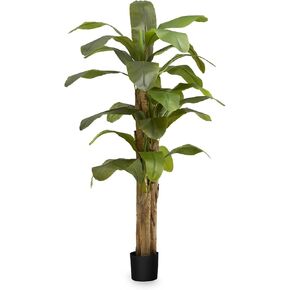 Maia Shop 7ft Artificial Banana Tree, Fake Plants for Home Decor, Artificial Tree, Natural Wood Trunk