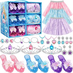 Princess Dress Up Toys & Jewelry Boutique,Girl Role Play Gifts,Kids Toys for 3-6 Years Girl Toddler ​B-Day Party Favors