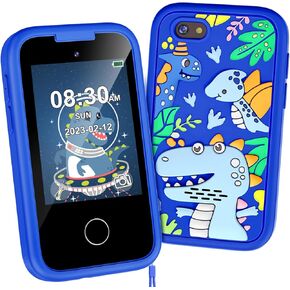 Kids Smart Phone for Girls, Christmas Birthday Gifts for Girls Age 3-10 Kids Toys Cell Phone, 2.8" Touchscreen Toddler Learning Play Toy Phone with Dual Camera, Game, Music Player, 8GB Card Purple