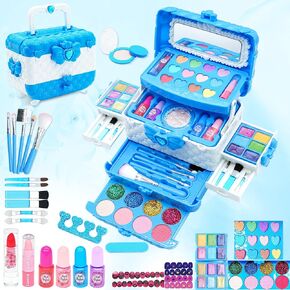 Kids Makeup Kit for Girl - Kids Makeup Kit Toys for Girls,Play Real Makeup Girls Toys,Washable Make Up for Little Girls,Non Toxic Toddlers Cosmetic for Children Age 3-12 Years Old,Teen (Pink)