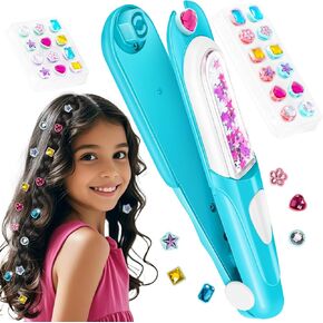 Hair Gem Stamper Kit, Bling Hair Jewels for Girls Toys, Hair Styling Tool with Reusable Shining Diamonds, Birthday Gifts Toys for Girls