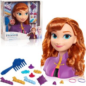 Disney’S Frozen 2 Anna 7.5-inch Styling Head, 17-Pieces, Officially Licensed Kids Toys for Ages 3 Up by Just Play