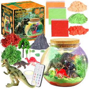Dinosaur Terrarium Kit for Kids -Dinosaur Chil Painting Kits -هدية عيد ميلاد للأولاد الذين تتراوح أعمارهم بين 5 و 7 و2 عامًا من العمر وحرف الأولاد والأطفال -ألعاب الديناصورات