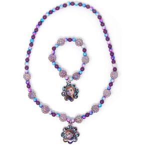 LUV HER Girls Jewelry Set - Dress Up 3 Piece Toy Jewelry Box Set with Bead Necklace, Bracelet, and Ring - Frozen Play Accessories - Ages 3+