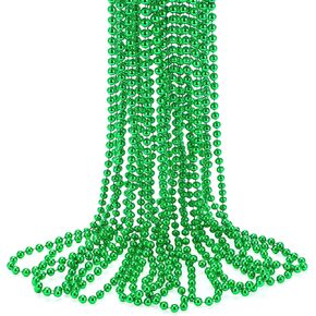 JOYIN 12 PCS Mardi Gras Beads Necklace, Green Purple Gold Metallic Mardi Gras Decorations Necklace Beads, Mardi Gras Accessories Throws Beads Bulk for Mardi Gra Party Favor