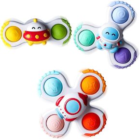 ALASOU Pop Suction Cup Spinner Airplane Travel Toys for 1 Year Old Boy Girl in Saudi Arabia
