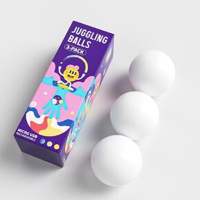 كرات poitoi شعوذة تضيء كرات التوهج في الكرات المظلمة Darkling USB كرة مزدوجة متوهجة للمبتدئين والمحترفين مجموعة من 3