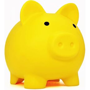 Cute Piggy Bank for Sbrvaniy Pig Money Bank Coin Bank for Boys and Girls My First Unbreakable Money Bank Large Size Decoration Savings Christmas, Halloween, Birthday Gift (Blue)