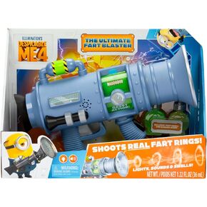 Minions Despicable Me 4 - The Ultimate Fart Blaster | Blasts Out Real Fart Rings of Fog | Plays 15 Different Fart Sounds | Lights Up and Emits Smells | It Includes 2 Different Scented Fart Formulas