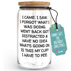 Birthday Gifts for Women Men - I Came I Saw I Forgot Tumbler 20oz Black Gag Gifts Funny Adult Grandpa Gifts for Him Drinking Cups for Elderly Senior Citizen Tumbler I Came I Saw I Forgot Coffee Mug