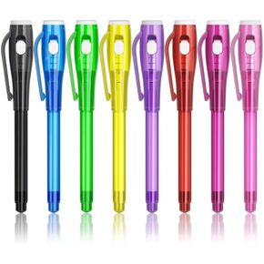 Invisible Ink Pen Spy Game for Kids, Party Favors Toys for Girls Boys, Magic Markers for Boys Girls Fun Outdoor Toys, Birthday for 6-13 Year Old Girls Boys (14PCS+Black Notebooks)