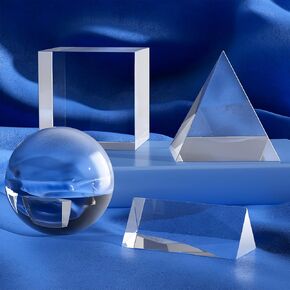 مجموعة Prism ، 4 حزمة K9 مجموعة التصوير الفوتوغرافي البصري ، تشمل الكرة البلورية 55 ملم ، مكعب بلوري 50 مم ، المنشور الثلاثي 50 مم ، هرم بصري 60 مم ، صندوق هدايا للتدريس ، العلوم ، التصوير الفوتوغرافي ، اللعب