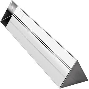 Amlong Crystal 2.5 inch Optical Glass Triangular Prism for Teaching Light Spectrum Physics and Photo Photography Prism, 60mm