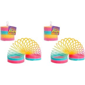 Just Play Slinky the Original Walking Spring Toy, 5-inch Diameter Plastic Rainbow Giant Slinky, Fidget Toy, Kids Toys for Ages 5 Up
