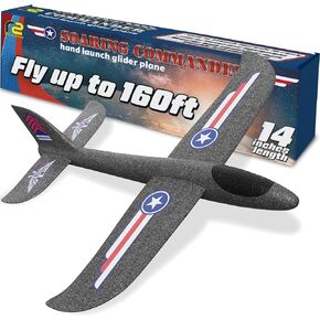 Refresh Sports Airplane Toy for Kids: Foam Airplane for Kids - Safe & Easy to Throw Foam Glider Plane Toy - Gifts for Boys & Girls & Birthday Gift Ideas - Outdoor Games for Ages 4 5 6 7 8 9 10 & Up
