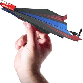 Powerup 2.0 Paper Airplane Conversion Kit | محرك كهربائي للطائرات الورقية DIY | تطير لفترة أطول وأبعد | مثالي للأطفال والكبار | جاهز لاستخدام مجموعات محركات الطائرات