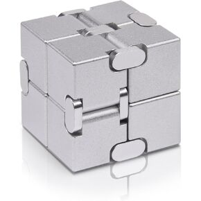 Fidget Cube New Version Fidget Finger Toys - Metal Infinity Cube Prime for Stress and Anxiety Relief/ADHD, Ultra Durable Sensory Gifts for Adults and Teens Kids