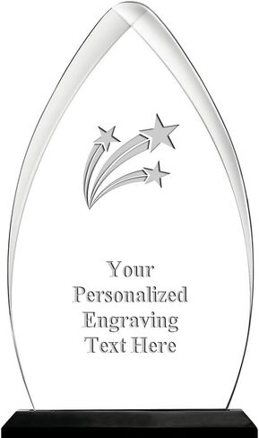 جائزة أكريليك للتقاعد من Gateway Skyline مقاس 9.25 بوصة، جائزة التقاعد المحفورة خصيصًا، النقش متضمن، Prime in Kuwait