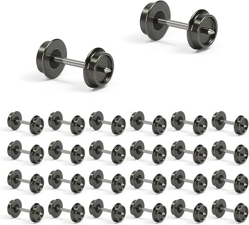 24PCs Wheelsets N Scale 33" Metal DC Wheels Metal Axle for Model Trains Trucks HP05150 (24) in Saudi Arabia