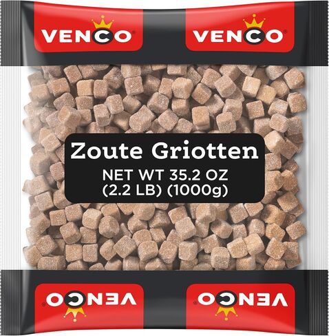 Venco Schoolkrijt Licorice Chalk Candy - School Chalk Licorice Sticks, White Crunchy Mint Coated Liquorice Candies with Soft Sweet Anise Filling, Original Dutch Licorice - Candy Bulk, 2.2 lbs Bag in Saudi Arabia