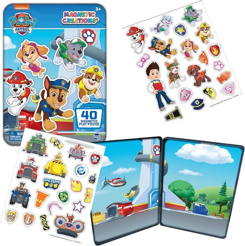 TCG Toys Tonka Magnetic Creations Tin with 40 Magnetic Play Pieces in Tin That Doubles As Storage Space, Multicolor in Kuwait