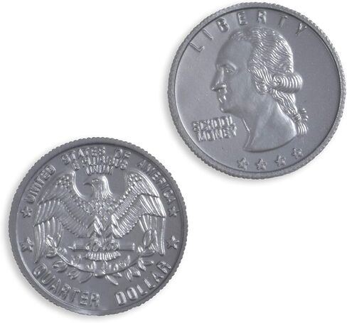 LEARNING ADVANTAGE Play Coin Set - 30 Pennies, 20 Nickels, 20 Dimes, 20 Quarters and 4 Half-Dollars - Realistic Coins for Pretend Play in Kuwait