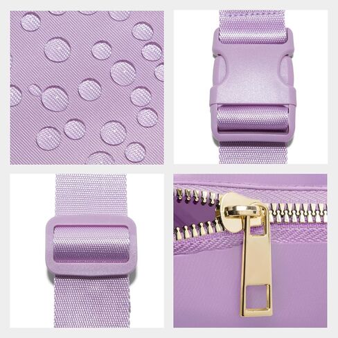 Gitus Birthday Gifts for 8 9 10 11 12 13 Year Old Girls Personalized Fanny Pack Crossbody Bags with Initial Letter Patch Belt Bag for Teen Girls Cute Trendy Stuff Travel Essentials (Lavender-A) in Saudi Arabia
