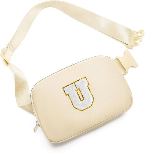 Gitus Birthday Gifts for 8 9 10 11 12 13 Year Old Girls Personalized Fanny Pack Crossbody Bags with Initial Letter Patch Belt Bag for Teen Girls Cute Trendy Stuff Travel Essentials (Lavender-A) in Saudi Arabia