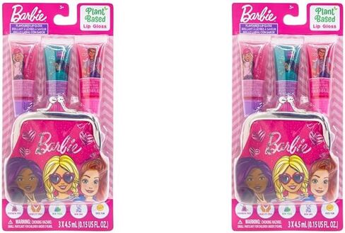 Townley Girl Barbie Coin Purse and Plant-Based Lip Gloss Set, Cute Pouch Wallet Small Money Bag Toy, Ages 3 and Up in Kuwait